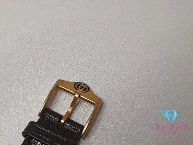 グッチ GUCCI メンズ 腕時計 黒 ブラック SS レザー アナログ クォーツ QZ ウォッチ アンティーク ヴィンテージ 【中古】【送料無料】 bt3345