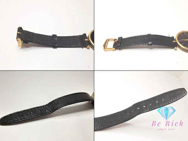 グッチ GUCCI メンズ 腕時計 黒 ブラック SS レザー アナログ クォーツ QZ ウォッチ アンティーク ヴィンテージ 【中古】【送料無料】 bt3345