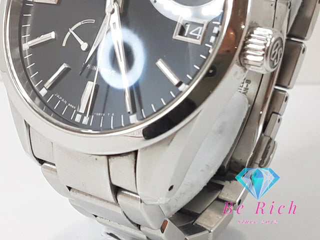 グランド セイコー Grand Seiko ヘリテージ メンズ 腕時計 デイト SBGA301 9F62 スプリングドライブ パワーリザーブ 黒 ブラック シルバー SS ブレス アナログ ウォッチ GS ヘリテージ Heritage Collection 【中古】【送料無料】 bt3348