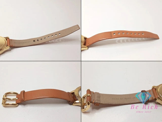 マーク バイ マークジェイコブス MARC BY MARC JACOBS レディース 腕時計 MBM1219 白 ホワイト ブラウン 茶 SS レザー ブレス アナログ クォーツ QZ ウォッチ   【中古】【送料無料】 bt3353