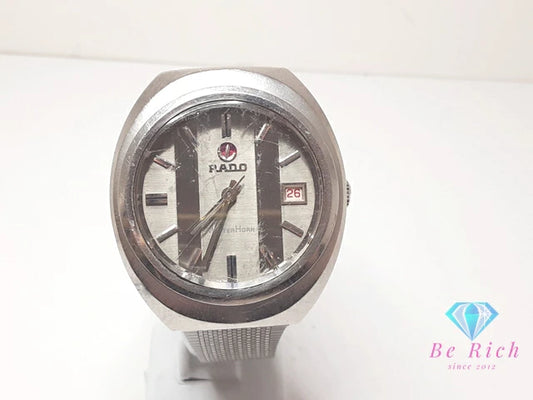 ラドー RADO マッターホルン 自動巻き メンズ 腕時計 デイト カットガラス シルバー SS ブレス アナログ オートマ AT ウォッチ ヴィンテージ アンティーク MATTERHORN  【中古】【送料無料】 bt3356