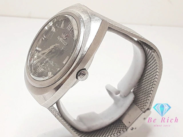 ラドー RADO マッターホルン 自動巻き メンズ 腕時計 デイト カットガラス シルバー SS ブレス アナログ オートマ AT ウォッチ ヴィンテージ アンティーク MATTERHORN  【中古】【送料無料】 bt3356