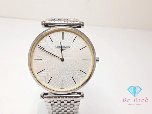 ロンジン LONGINES ラ グラン クラシック メンズ 腕時計 L4.709.4 白 ホワイト シルバー SS ブレス アナログ クォーツ QZ ウォッチ  La Grande Classique De Longines【中古】【送料無料】 bt3358