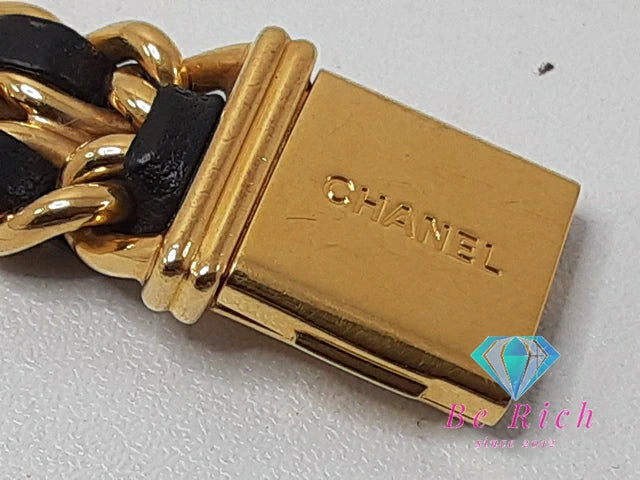 シャネル CHANEL プルミエール M H0001 レディース 腕時計 GP レザー 黒 ブラック ゴールド アナログ クォーツ QZ ウォッチ 【中古】【送料無料】 bt3359