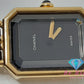 シャネル CHANEL プルミエール M H0001 レディース 腕時計 GP レザー 黒 ブラック ゴールド アナログ クォーツ QZ ウォッチ 【中古】【送料無料】 bt3359