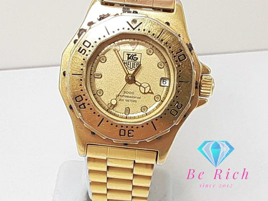 タグホイヤー TAG HEUER 3000 プロフェッショナル 200M レディース 腕時計 デイト 937.408 ゴールド SS GP ブレス アナログ クォーツ QZ ウォッチ Professional   【中古】【送料無料】 bt3361