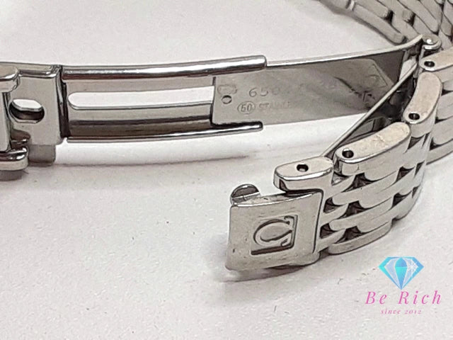 OH済 オメガ OMEGA デ ヴィル プレステージ レディース 腕時計 4570.31 白 ホワイト シルバー SS ブレス アナログ クオーツ QZ ウォッチ デビル De Ville Prestige 【中古】【送料無料】 bt3363