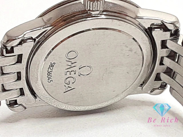 OH済 オメガ OMEGA デ ヴィル プレステージ レディース 腕時計 4570.31 白 ホワイト シルバー SS ブレス アナログ クオーツ QZ ウォッチ デビル De Ville Prestige 【中古】【送料無料】 bt3363