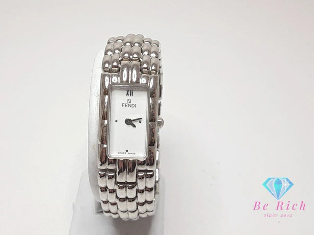 フェンディ FENDI オロロジ レディース 腕時計 660L スクエア 白 ホワイト シルバー SS ブレス アナログ クォーツ QZ ウォッチ  【中古】【送料無料】 bt3364