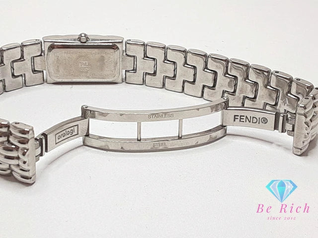 フェンディ FENDI オロロジ レディース 腕時計 660L スクエア 白 ホワイト シルバー SS ブレス アナログ クォーツ QZ ウォッチ  【中古】【送料無料】 bt3364