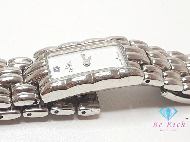 フェンディ FENDI オロロジ レディース 腕時計 660L スクエア 白 ホワイト シルバー SS ブレス アナログ クォーツ QZ ウォッチ  【中古】【送料無料】 bt3364