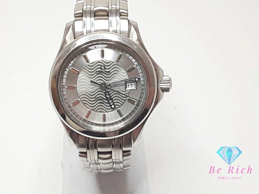 オメガ OMEGA シーマスター 120m レディース 腕時計 デイト 2571.31 シルバー SS ブレス アナログ クオーツ QZ ウォッチ Seamaster 【中古】【送料無料】 bt3368