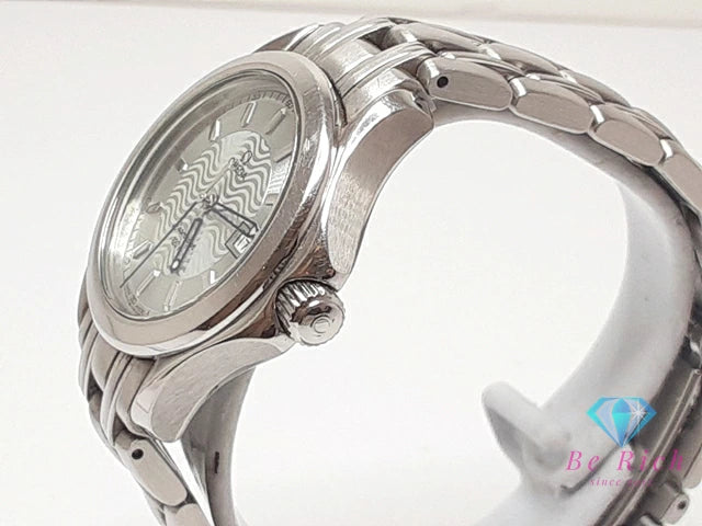 オメガ OMEGA シーマスター 120m レディース 腕時計 デイト 2571.31 シルバー SS ブレス アナログ クオーツ QZ ウォッチ Seamaster 【中古】【送料無料】 bt3368