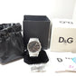ドルチェ ＆ ガッバーナ Dolce & Gabbana サンドパイパー クロノグラフ メンズ 腕時計 デイト 37.9770123 グレー シルバー SS ブレス ロゴ アナログ クオーツ QZ  ウォッチ D&G 【中古】【送料無料】 bt3375