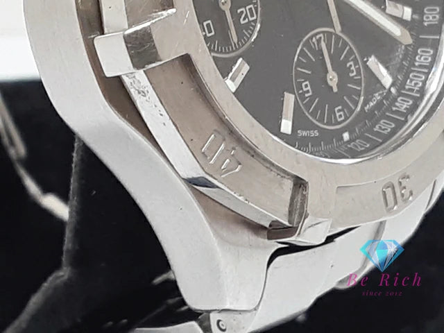 タグ ホイヤー TAG HEUER エクスクルーシブ クロノグラフ 自動巻き メンズ 腕時計 デイト CN2111.BA0339 黒 ブラック シルバー SS ブレス ロゴ アナログ オートマ AT ウォッチ  【中古】【送料無料】 bt3382