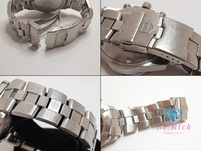 タグ ホイヤー TAG HEUER エクスクルーシブ クロノグラフ 自動巻き メンズ 腕時計 デイト CN2111.BA0339 黒 ブラック シルバー SS ブレス ロゴ アナログ オートマ AT ウォッチ  【中古】【送料無料】 bt3382