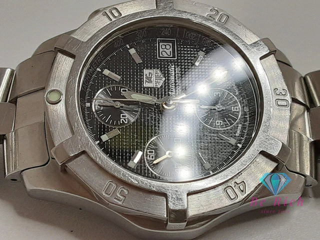タグ ホイヤー TAG HEUER エクスクルーシブ クロノグラフ 自動巻き メンズ 腕時計 デイト CN2111.BA0339 黒 ブラック シルバー SS ブレス ロゴ アナログ オートマ AT ウォッチ  【中古】【送料無料】 bt3382