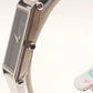 グッチ GUCCI レディース 腕時計 バングル ウォッチ 1500L 黒 ブラック シルバー SS ブレス レクタンギュラー アナログ クォーツ QZ 【中古】【送料無料】 bt3386