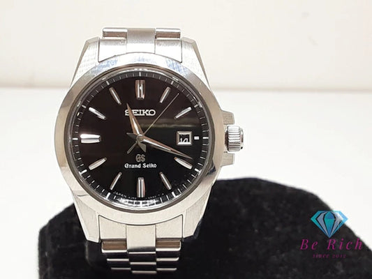 グランド セイコー Grand Seiko レディース 腕時計 デイト STGF055 4J52-0AA1 黒 ブラック シルバー SS ブレス アナログ クオーツ QZ ウォッチ GS  【中古】【送料無料】 bt3392