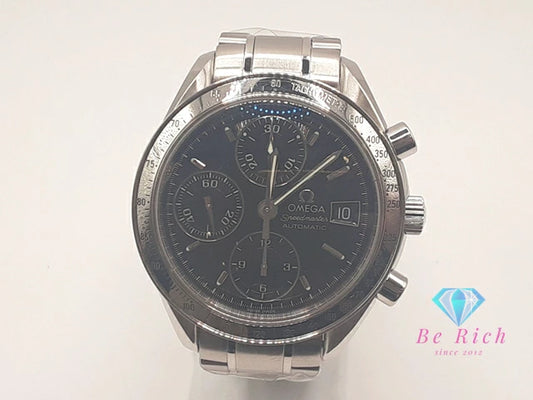 OH 外装 仕上げ済 オメガ OMEGA スピードマスター デイト クロノグラフ 自動巻き メンズ 腕時計 3513.50 ブラック 黒 シルバー SS ブレス オートマ AT アナログ ウォッチ  【中古】【送料無料】  bt3396