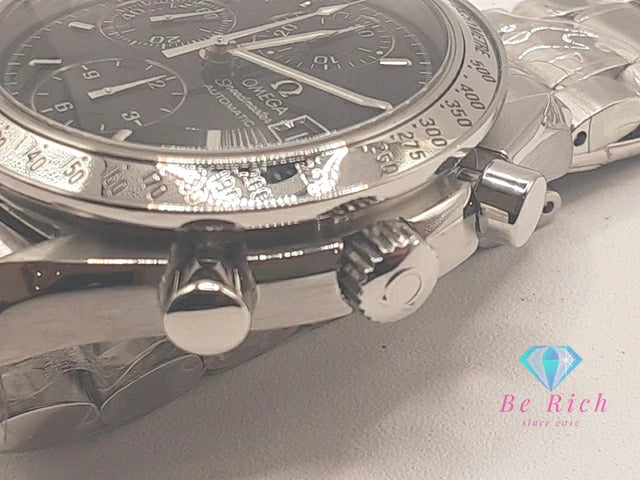 OH 外装 仕上げ済 オメガ OMEGA スピードマスター デイト クロノグラフ 自動巻き メンズ 腕時計 3513.50 ブラック 黒 シルバー SS ブレス オートマ AT アナログ ウォッチ  【中古】【送料無料】  bt3396
