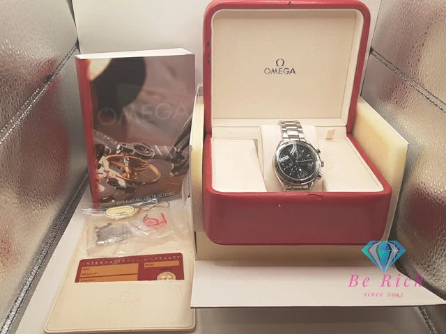 OH 外装 仕上げ済 オメガ OMEGA スピードマスター デイト クロノグラフ 自動巻き メンズ 腕時計 3513.50 ブラック 黒 シルバー SS ブレス オートマ AT アナログ ウォッチ  【中古】【送料無料】  bt3396