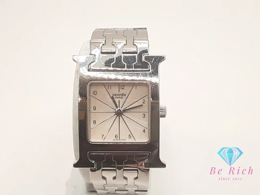 エルメス HERMES Hウォッチ HH1.210 レディース 腕時計 シルバー SS ブレス ロゴ アナログ クォーツ QZ ウォッチ  【中古】【送料無料】 bt3398