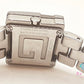 グッチ GUCCI レディース 腕時計 3600L G ロゴ スクエア モチーフ 黒 ブラック シルバー SS ブレス アナログ クォーツ QZ ウォッチ  【中古】【送料無料】 bt3399
