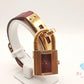 エルメス HERMES Kelly ケリー ウォッチ レディース 腕時計 KE1.201 赤 レッド ゴールド SS GP レザー ブレス ロゴ アナログ クォーツ QZ ウォッチ 【中古】【送料無料】 bt3400