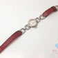 コーチ COACH ペリー レディース 腕時計 W024 白 ホワイト 赤 レッド シルバー レザー ブレス アナログ クォーツ QZ ウォッチ ロゴ  【中古】【送料無料】 bt3403