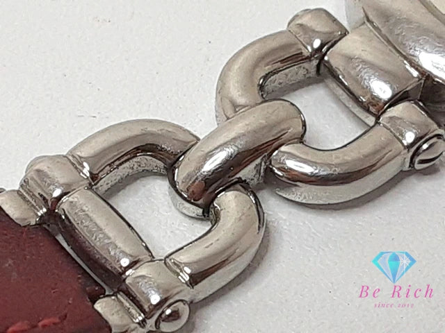 コーチ COACH ペリー レディース 腕時計 W024 白 ホワイト 赤 レッド シルバー レザー ブレス アナログ クォーツ QZ ウォッチ ロゴ  【中古】【送料無料】 bt3403