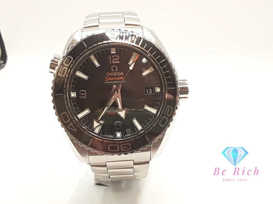 オメガ OMEGA シーマスター プラネット オーシャン 600M コーアクシャル マスター クロノメーター デイト 215.30.44.21.01.001 自動巻き メンズ 腕時計 黒 ブラック SS ブレス アナログ オートマ AT ウォッチ 【中古】【送料無料】 bt3405
