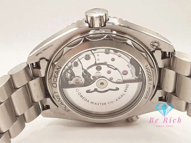 オメガ OMEGA シーマスター プラネット オーシャン 600M コーアクシャル マスター クロノメーター デイト 215.30.44.21.01.001 自動巻き メンズ 腕時計 黒 ブラック SS ブレス アナログ オートマ AT ウォッチ 【中古】【送料無料】 bt3405