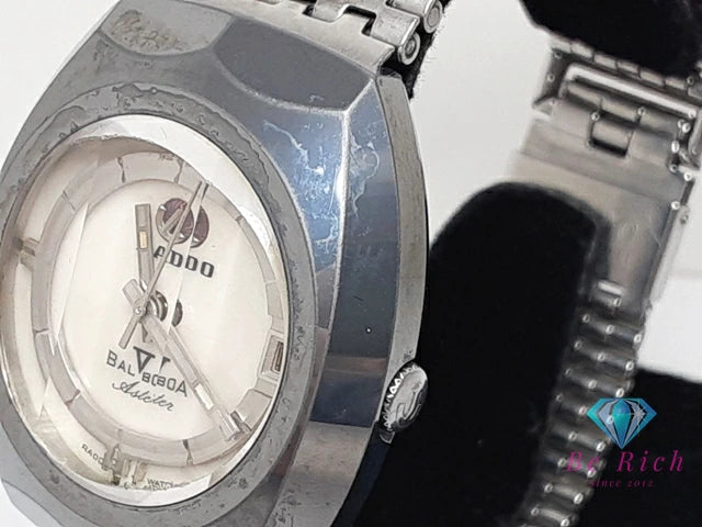 ラドー RADO バルボア アスター V 自動巻き メンズ 腕時計 デイト 白 ホワイト アイボリー シルバー SS ブレス アナログ オートマ AT ウォッチ アンティーク ヴィンテージ BAL BOA Aster  【中古】【送料無料】 bt3408
