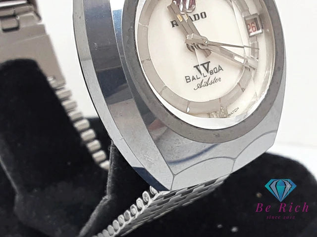 ラドー RADO バルボア アスター V 自動巻き メンズ 腕時計 デイト 白 ホワイト アイボリー シルバー SS ブレス アナログ オートマ AT ウォッチ アンティーク ヴィンテージ BAL BOA Aster  【中古】【送料無料】 bt3408