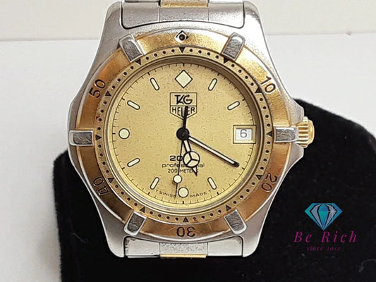 タグホイヤー TAG HEUER プロフェッショナル 2000 964.006 腕時計 デイト ゴールド シルバー SS ブレス アナログ クオーツ QZ ウォッチ メンズ レディース ボーイズ ユニセックス  【中古】【送料無料】 bt3418