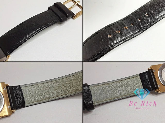 ラドー RADO フローレンス デイト 腕時計 160.3605.2N スクエア 黒 ブラック SS GP レザー ブレス アナログ クォーツ ウォッチ ボーイズ ユニセックス メンズ レディース FLORENCE 【中古】【送料無料】 bt3429