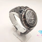 シャネル CHANEL J12 33mm セラミック デイト レディース 腕時計 H0682 ブラック 黒 SS ブレス アナログ クオーツ QZ ウォッチ 【中古】【送料無料】 bt3432
