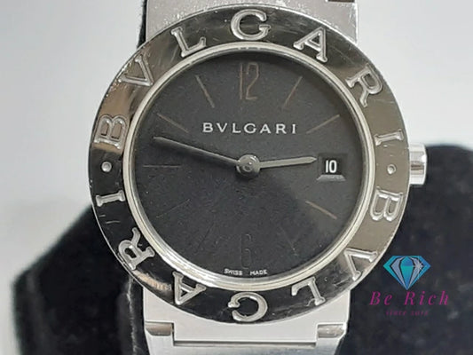 ブルガリ BVLGARI ブルガリブルガリ レディース 腕時計 デイト BB26SSD 黒 ブラック シルバー SS ブレス アナログ クォーツ QZ ウォッチ 【中古】【送料無料】 bt3433