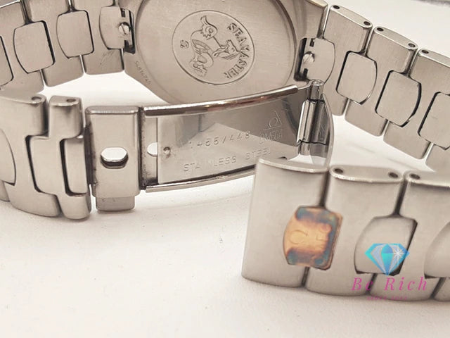 OH 済 オメガ OMEGA シーマスター ポラリス 396.1022 YG ソリッドゴールド ベゼル メンズ 腕時計 デイト ゴールド シルバー SS ブレス アナログ クオーツ QZ ウォッチ SEAMASTER Polaris  【中古】【送料無料】  bt3434