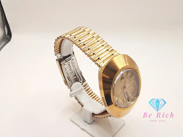 ラドー RADO ダイヤスター 自動巻き メンズ 腕時計 648.0413.3 デイデイト ゴールド SS GP ブレス アナログ オートマ AT ウォッチ ヴィンテージ アンティーク   【中古】【送料無料】 bt3438