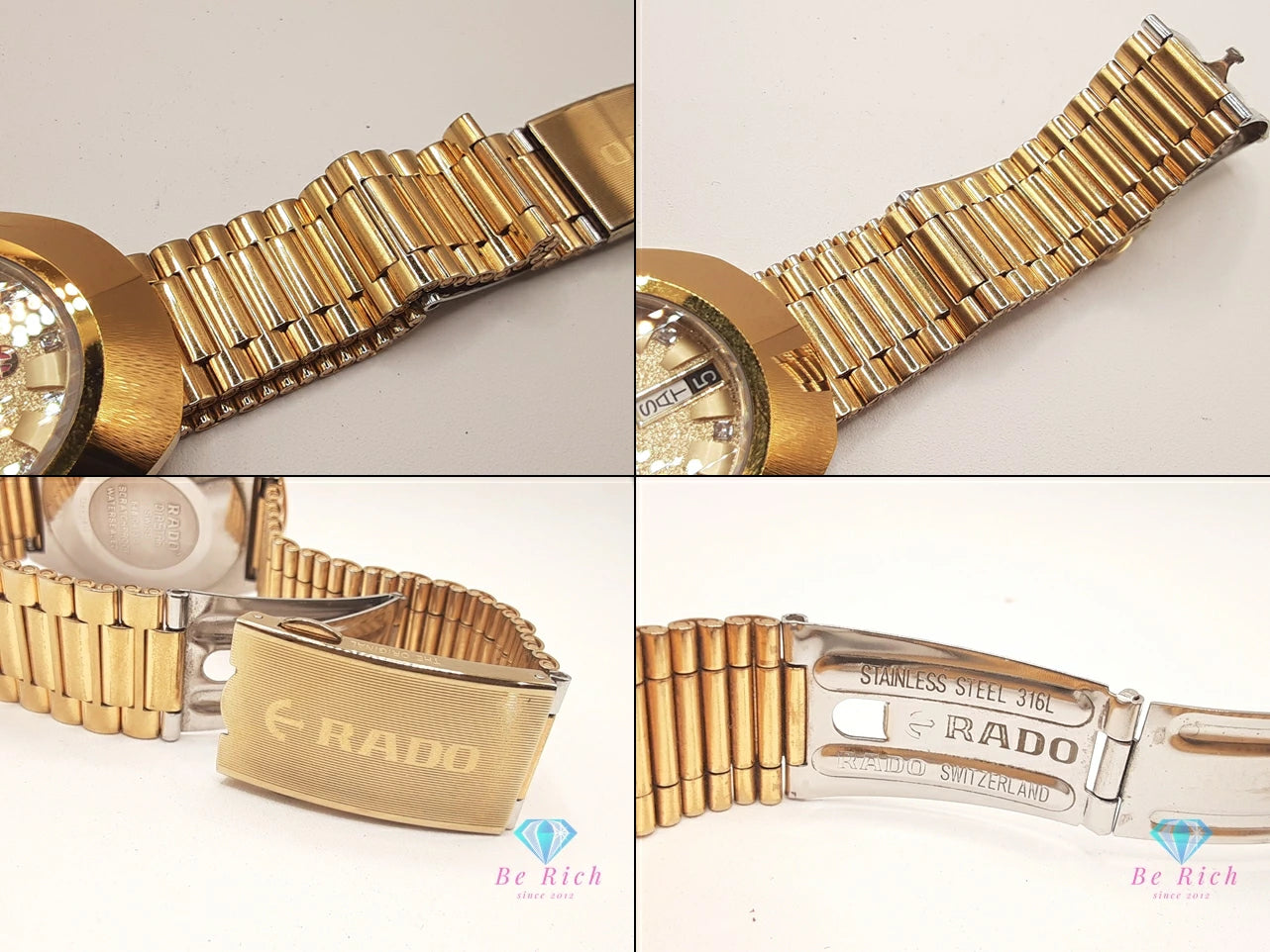 ラドー RADO ダイヤスター 自動巻き メンズ 腕時計 648.0413.3 デイデイト ゴールド SS GP ブレス アナログ オートマ AT ウォッチ ヴィンテージ アンティーク   【中古】【送料無料】 bt3438