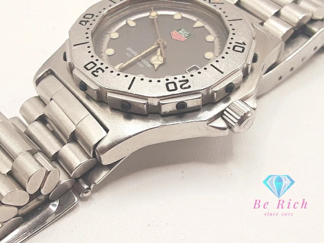 タグホイヤー TAG HEUER プロフェッショナル 3000 シリーズ 932.213 腕時計 200M 防水 デイト グレー シルバー SS アナログ クォーツ QZ ウォッチ ボーイズ ユニセックス メンズ レディース 【中古】【送料無料】 bt3439