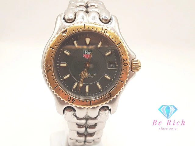 タグホイヤー TAG HEUER セル プロフェッショナル WG1220-K0 200M 防水 デイト 腕時計 グレー シルバー SS ブレス アナログ クォーツ QZ ウォッチ Professional ボーイズ ユニセックス メンズ レディース  【中古】【送料無料】 bt3440