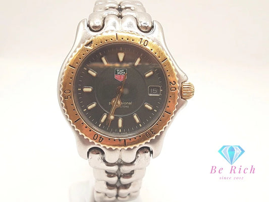 タグホイヤー TAG HEUER セル プロフェッショナル WG1220-K0 200M 防水 デイト 腕時計 グレー シルバー SS ブレス アナログ クォーツ QZ ウォッチ Professional ボーイズ ユニセックス メンズ レディース  【中古】【送料無料】 bt3440