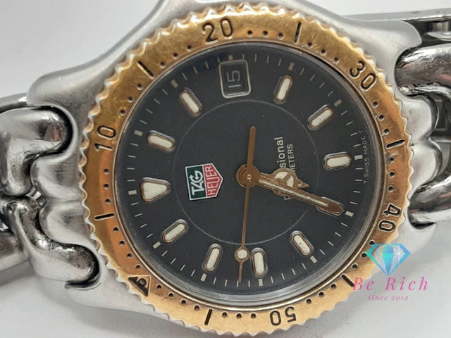 タグホイヤー TAG HEUER セル プロフェッショナル WG1220-K0 200M 防水 デイト 腕時計 グレー シルバー SS ブレス アナログ クォーツ QZ ウォッチ Professional ボーイズ ユニセックス メンズ レディース  【中古】【送料無料】 bt3440