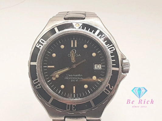 オメガ OMEGA シーマスター プロフェッショナル 200 メンズ 腕時計 デイト 396.1062 黒 ブラック シルバー SS ブレス アナログ クオーツ QZ ウォッチ SEAMASTER   【中古】【送料無料】  bt3450