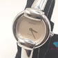 グッチ GUCCI レディース 腕時計 バングル ウォッチ 1400L ラウンド 黒 シルバー SS ブレス アナログ クォーツ QZ 【中古】【送料無料】 bt3453