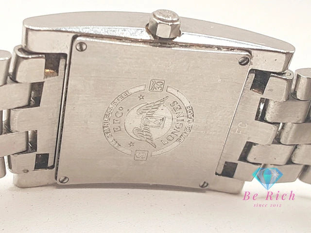 ロンジン LONGINES ドルチェ ヴィータ ダイヤ ベゼル レディース 腕時計 L5.530.0 スクエア 白 ホワイト シルバー SS ブレス アナログ クオーツ QZ ウォッチ ビータ dolce vita  【中古】【送料無料】 bt3456