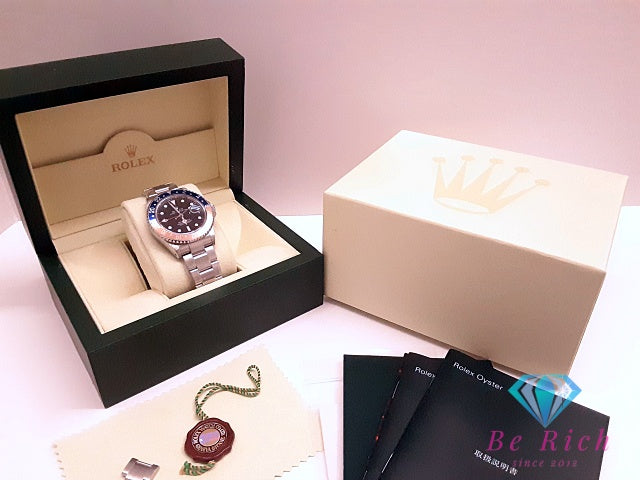 OH 外装仕上げ 済 ロレックス ROLEX GMT マスター II Y番 16170 ペプシ 自動巻き メンズ 腕時計 デイト 黒 ブラック シルバー SS ブレス オートマ AT アナログ ウォッチ MASTER 2  【中古】【送料無料】 bt3458